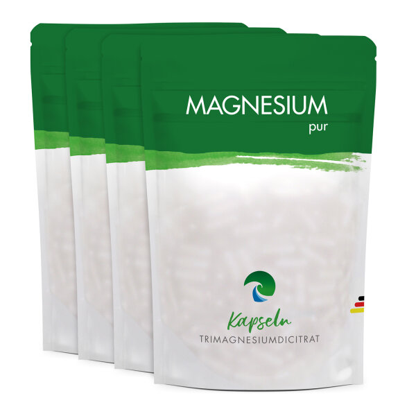 Magnesium Pur - Kapseln - Vorteilsset 4x 500 Stück Beutel